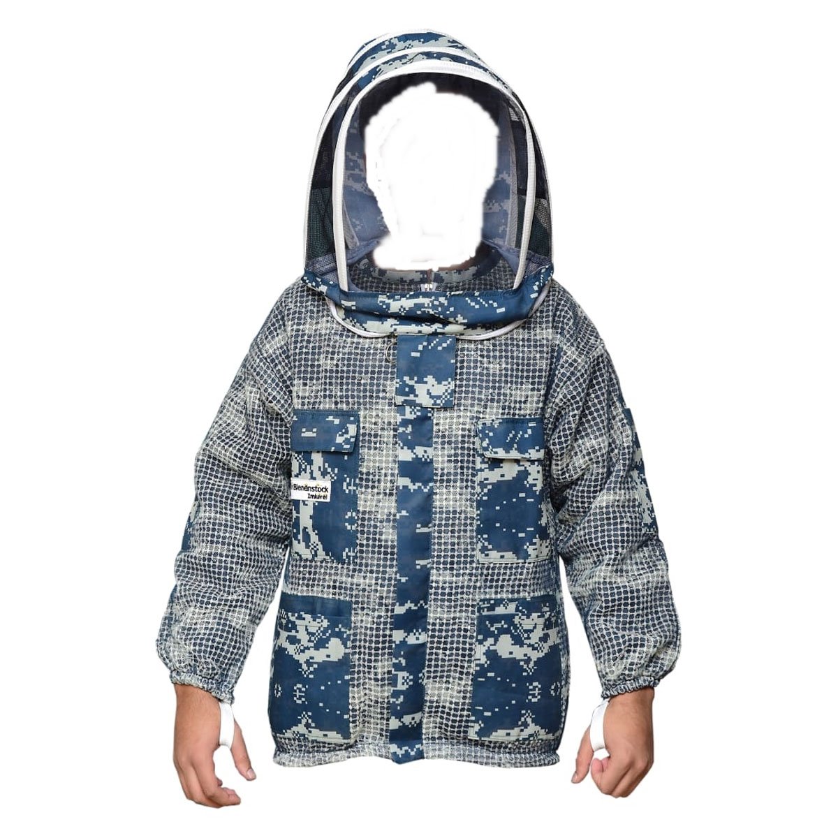 001-J1102 Imkerjacke Camouflage Blau J1102 mit 3-Lagen-Schutz