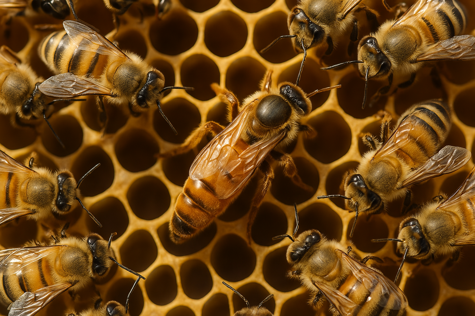 Buckfast Bienenkönigin Überwintert Buckfast Bienenkönigin Überwintert im Bienenstock