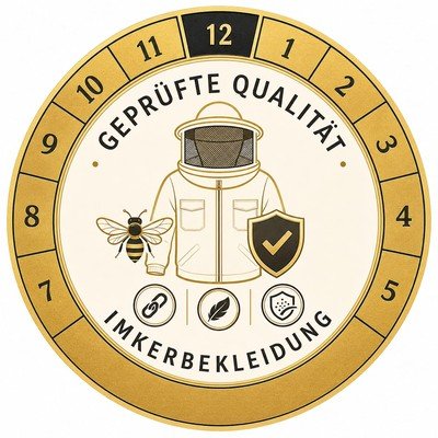 Interne 12-Punkte-Qualitätsprüfung für Imkerjacken