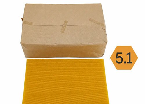 Dadant-Mittelwände aus Bienenwachs, 5 kg, 5,1 mm