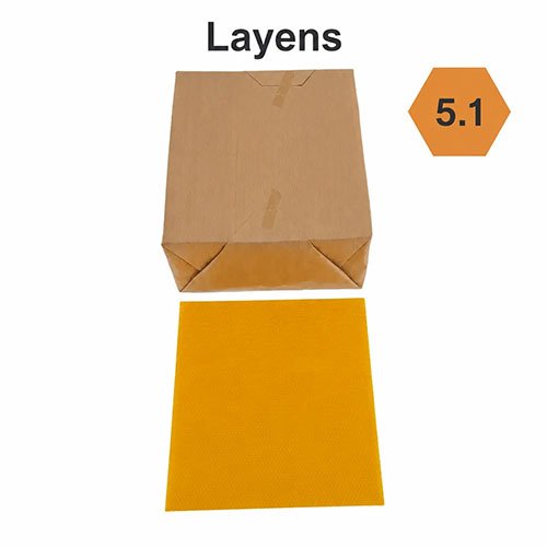 Layens-Mittelwände aus Bienenwachs, 5 kg, 5,1 mm