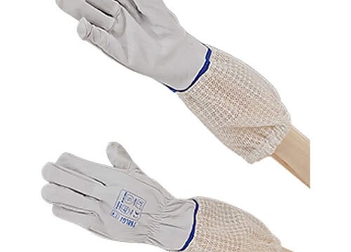 Vollnarbenleder-Imkerhandschuhe mit ultrabelüfteter Stulpe