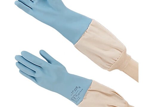 Blaue Latex-Imkerhandschuhe